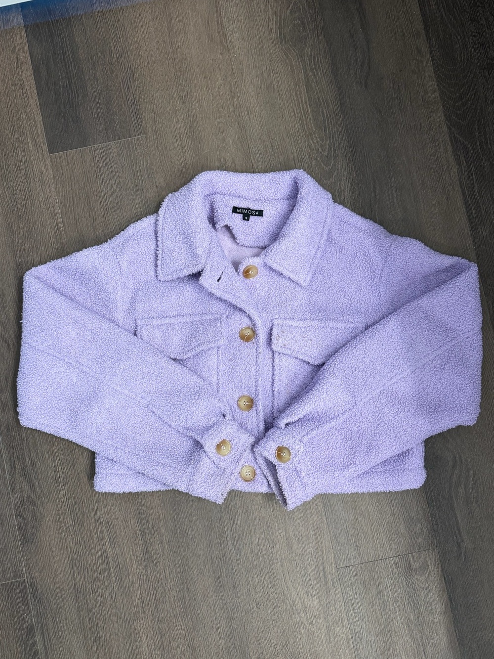MIMOSA Lavender Teddy Button-Up Jacket